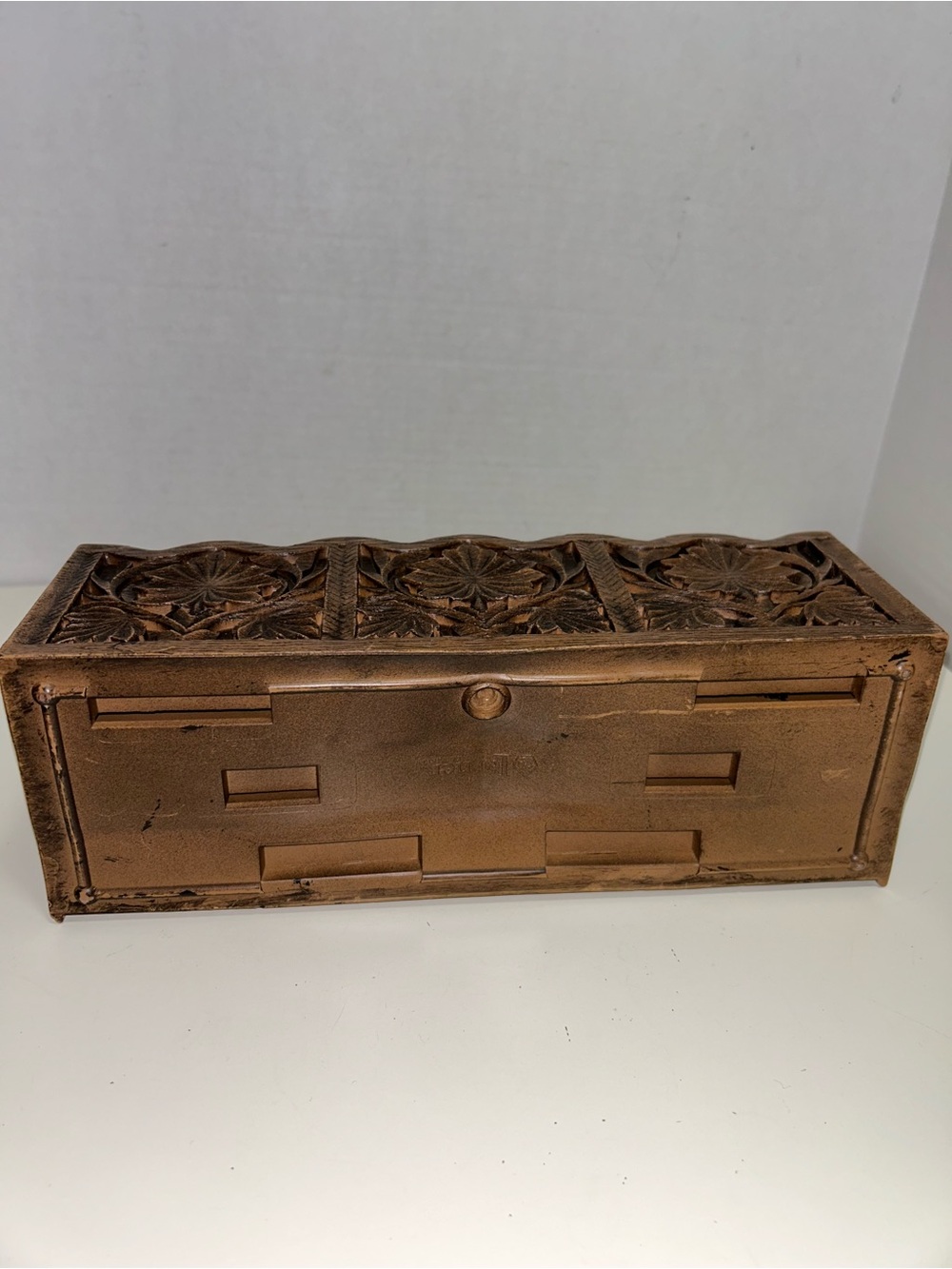 Lerner Mid Century Modern Brown Faux Wood Desk Caddy Organizer - Picture 10 of 11
